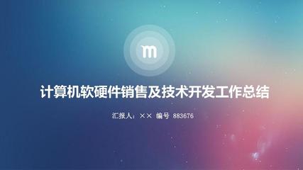 計(jì)算機(jī)軟硬件銷(xiāo)售及技術(shù)開(kāi)發(fā)工作總結(jié)述職匯報(bào)